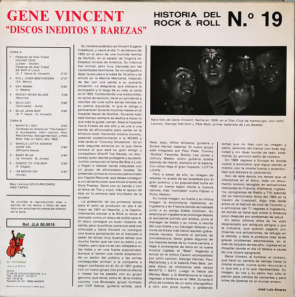 Gene Vincent - Grabaciones Inéditas Y Rarezas (LP, Comp)