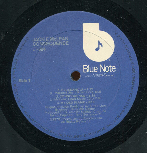 Jackie McLean - Consequence (LP, Album)