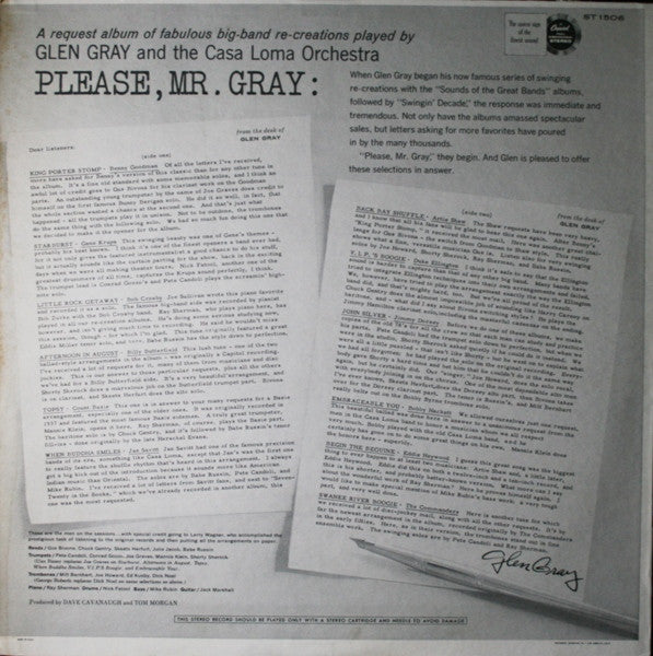 Glen Gray & The Casa Loma Orchestra - Please, Mr. Gray... (LP, Album)