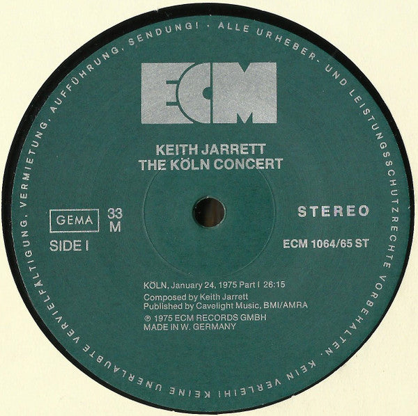 Keith Jarrett - The Köln Concert (2xLP, Album, M/Print, RE)
