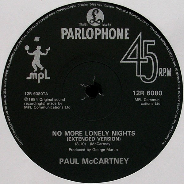 Paul McCartney - No More Lonely Nights (12"", Single)