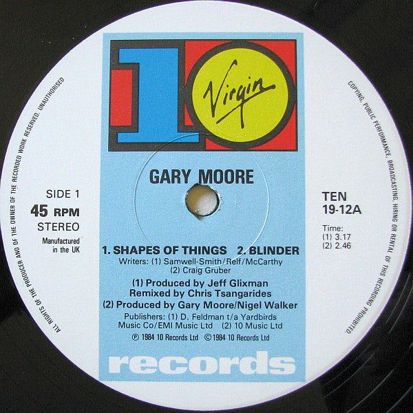 Gary Moore - Shapes Of Things (12"")