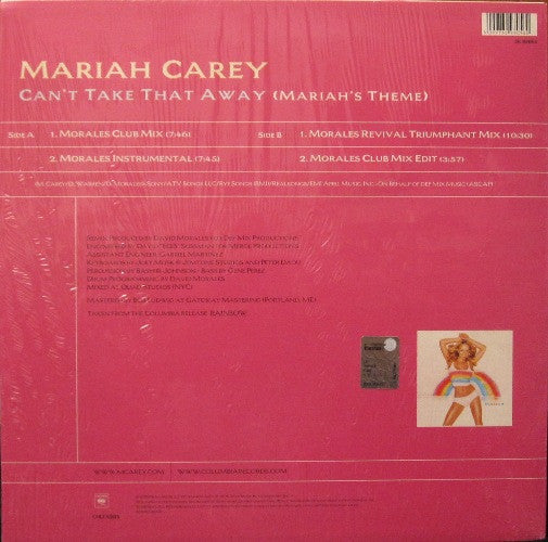 Mariah Carey - Can't Take That Away (Mariah's Theme) (12"", Maxi)