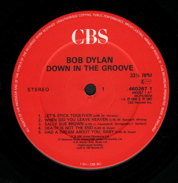 Bob Dylan - Down In The Groove (LP, Album)