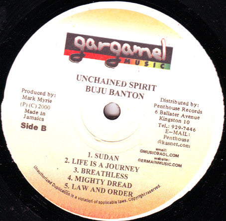 Buju Banton - Unchained Spirit (LP, Album)