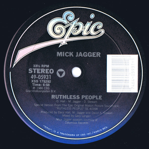 Mick Jagger - Ruthless People (12"")