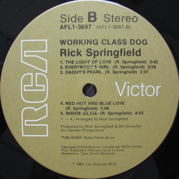 Rick Springfield - Working Class Dog (LP, Album)