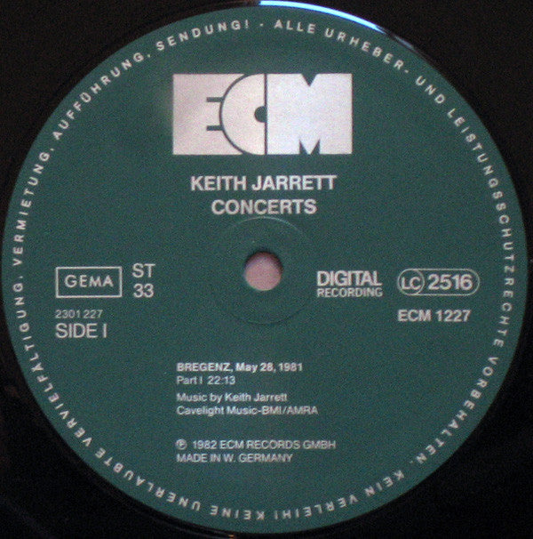 Keith Jarrett - Concerts (LP, Album)