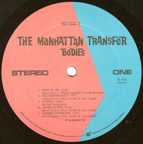 The Manhattan Transfer - Bodies And Souls (LP, Album, SP-)