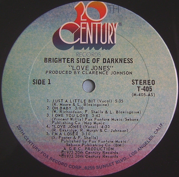 Brighter Side Of Darkness - Love Jones (LP, Album, Pit)