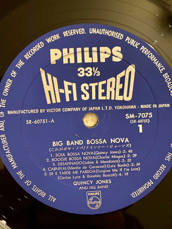 Quincy Jones And His Band* - Big Band Bossa Nova (LP, Album)