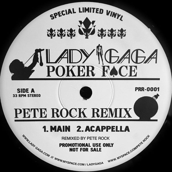 Lady Gaga - Poker Face (Pete Rock Remix) (12"", Ltd, Promo)