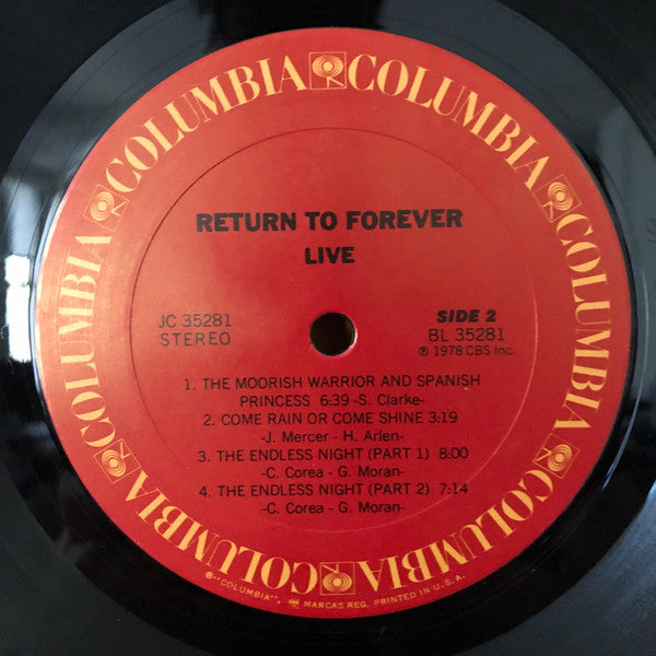 Return To Forever - Live (LP, Album, San)