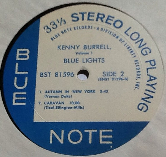 Kenny Burrell - Blue Lights, Volume 1 (LP, Album, RE)