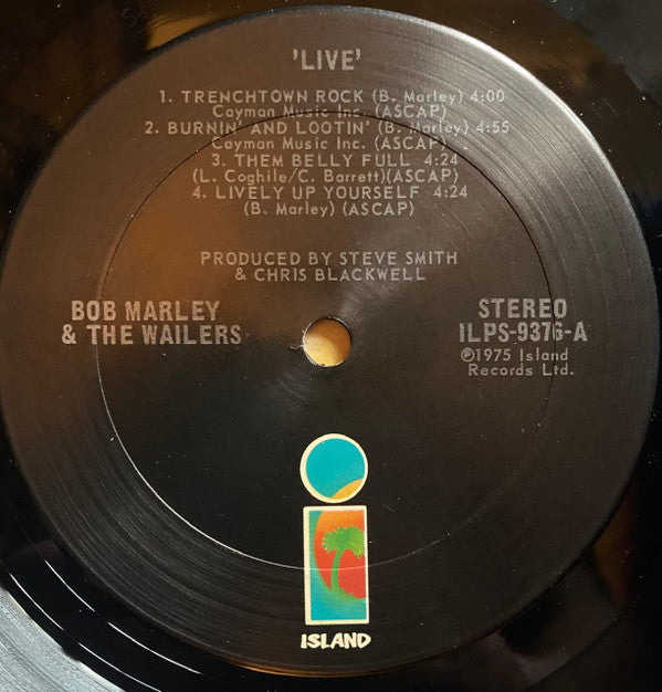 Bob Marley & The Wailers - Live! (LP, Album, San)