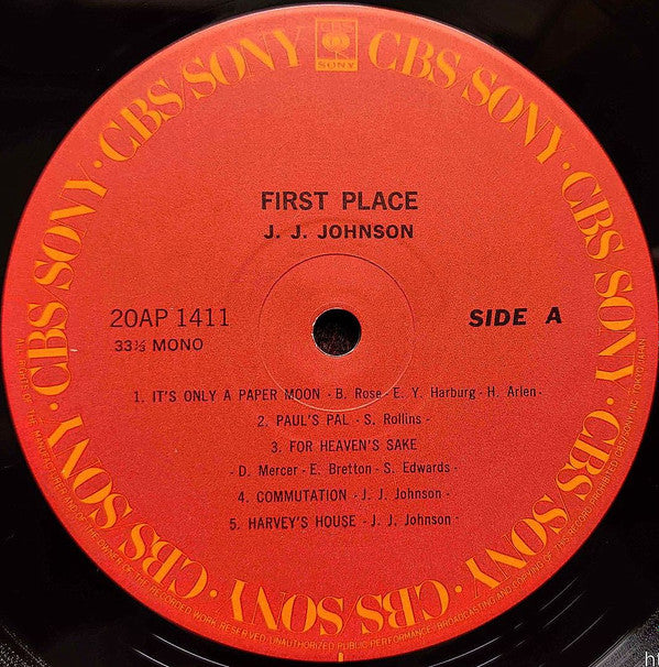 J.J. Johnson - First Place (LP, Album, RE)