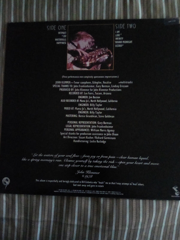 John Klemmer - Cry (LP, Album, San)