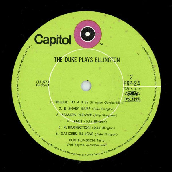 Duke Ellington - The Duke Plays Ellington (LP, Album, Mono, RE)