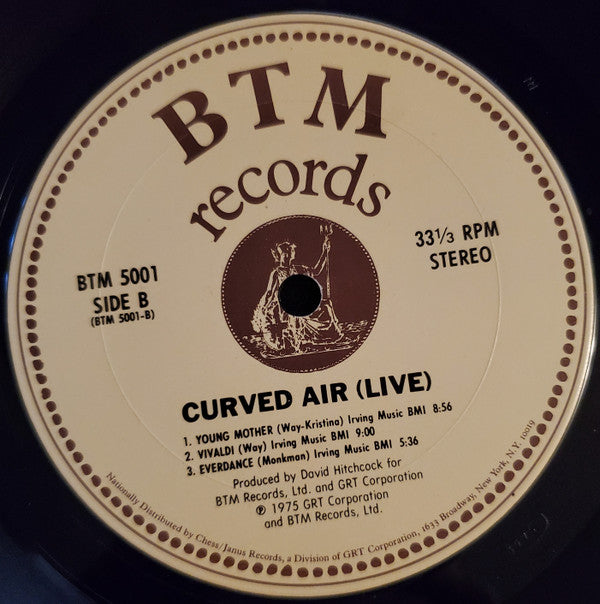 Curved Air - Curved Air Live (LP, Album, Pit)