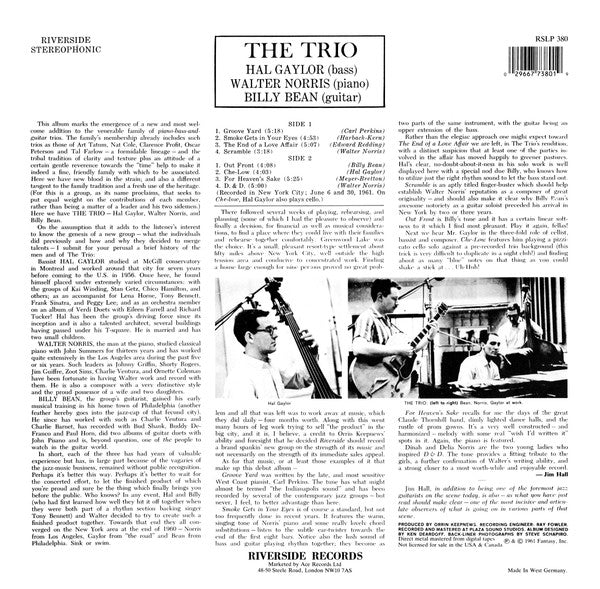 The Trio (10) - The Trio(LP, Album, RE)