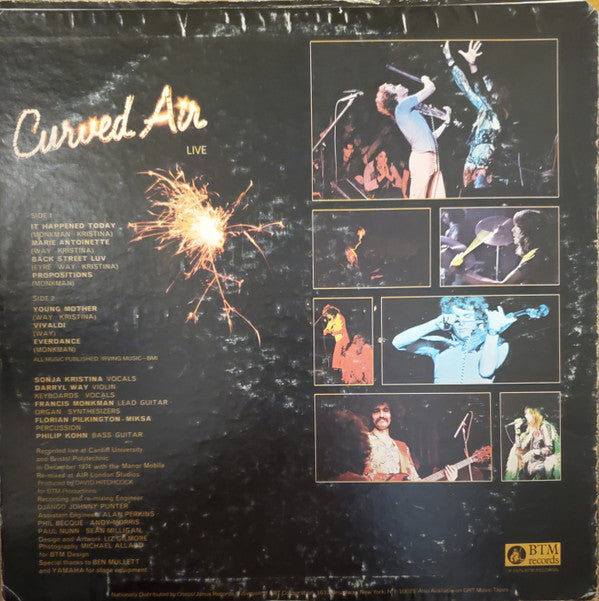 Curved Air - Curved Air Live (LP, Album, Pit)