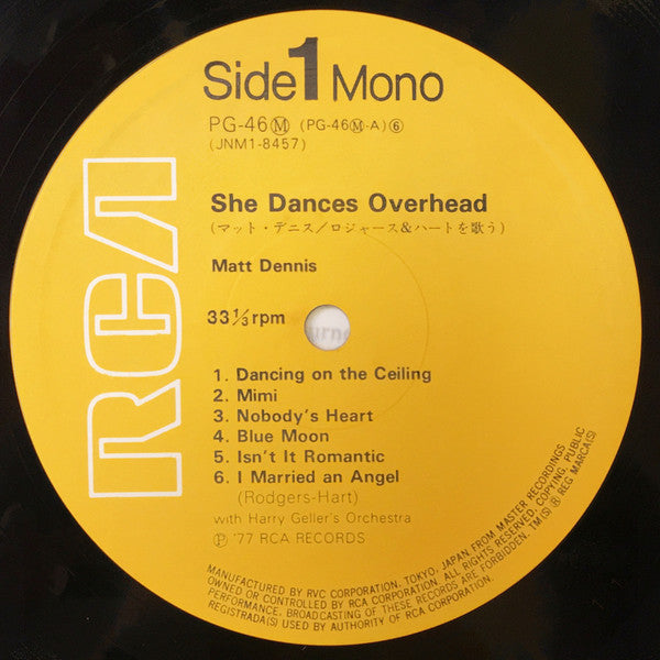 Matt Dennis - She Dances Overhead (LP, Mono, RE)