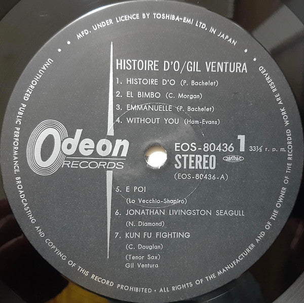 Gil Ventura - Histoire D'O (LP, Comp)