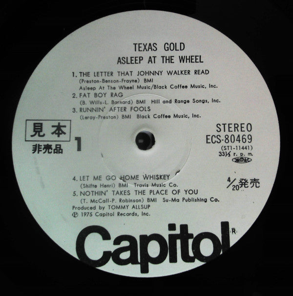 Asleep At The Wheel - Texas Gold (LP, Album, Promo)