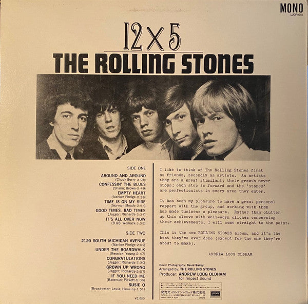The Rolling Stones - 12 X 5 (LP, Album, Mono, RE)