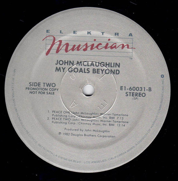 John McLaughlin - My Goal's Beyond (LP, Album, Promo, RE, SP )