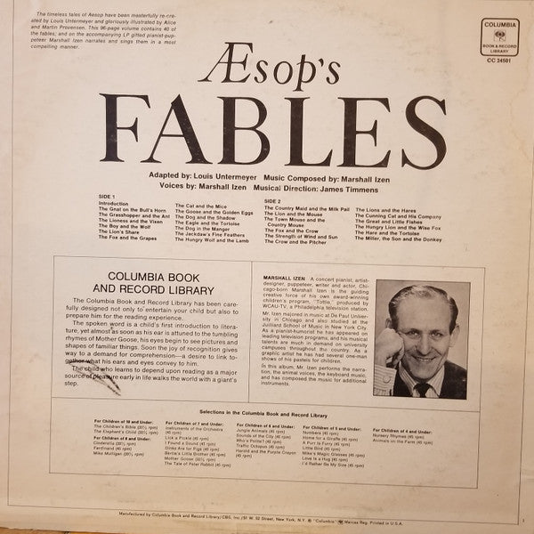 Marshall Izen - Æsop's Fables (LP)