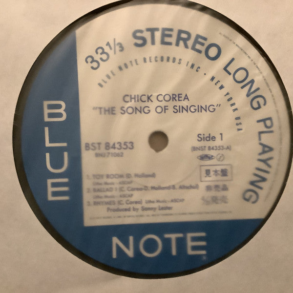 Chick Corea - The Song Of Singing = ザ・ソング・オブ・シンキング(LP, Album, Promo...