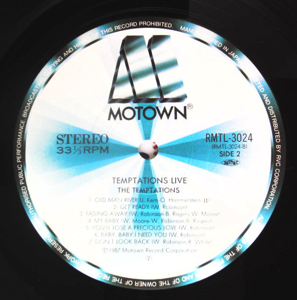 The Temptations - Temptations Live! (LP, Album, RE)