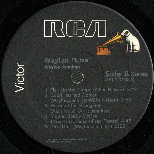 Waylon* - Waylon Live (LP, Album, RE)