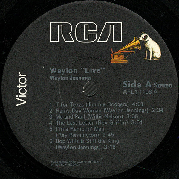 Waylon* - Waylon Live (LP, Album, RE)