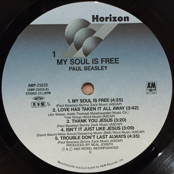 Paul Beasley - My Soul Is Free (LP, Album, Promo)