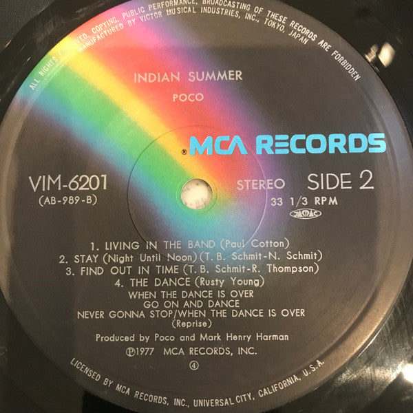 Poco (3) - Indian Summer (LP, Album, RE)