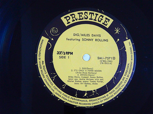 Miles Davis  Featuring  Sonny Rollins - Dig (LP, Comp, Mono, RE)