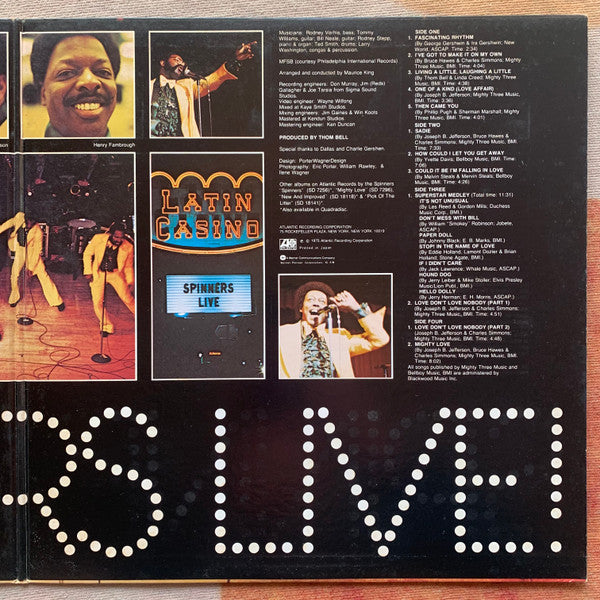 Spinners - Spinners Live! (2xLP, Album)