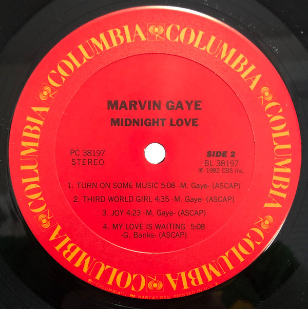 Marvin Gaye - Midnight Love (LP, Album, RE, Car)