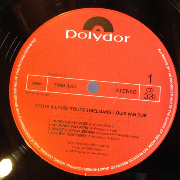 Toots Thielemans & Louis Van Dijk - Toots & Louis (LP, Album)