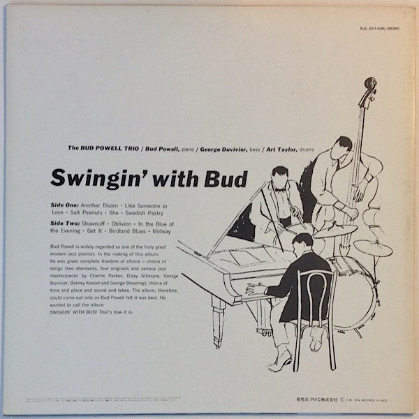 Bud Powell - Swingin' With Bud (LP, Album, Mono, RE)