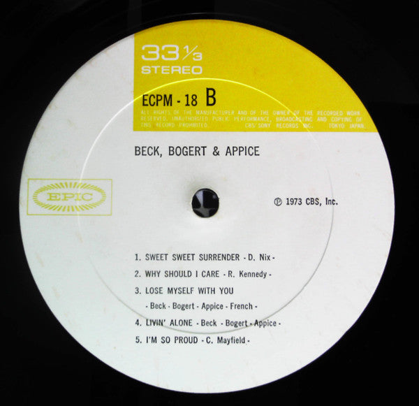 Beck, Bogert & Appice - Beck, Bogert & Appice (LP)