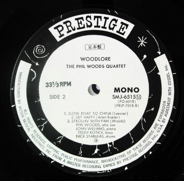 Phil Woods Quartet* - Woodlore (LP, Album, Mono, Promo, RE)
