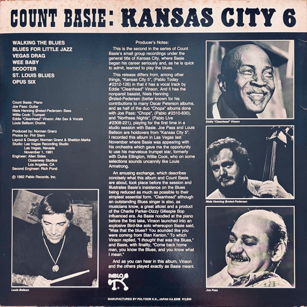 Count Basie 6 - Kansas City (LP, Album, Promo)