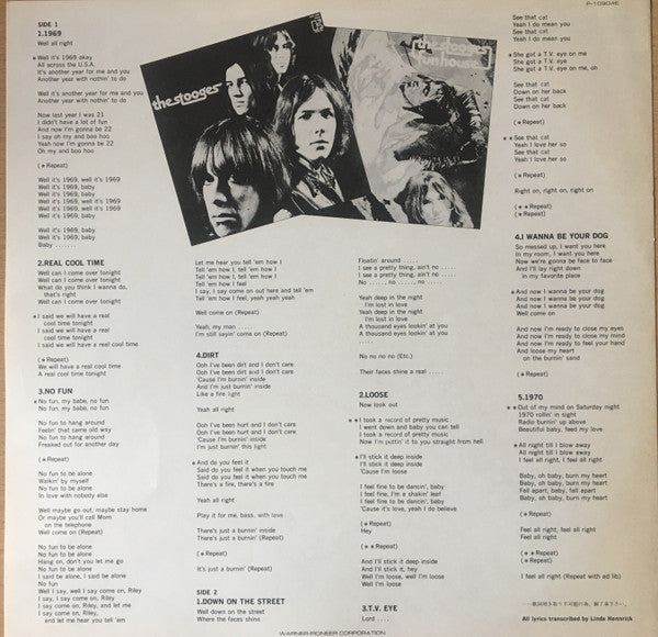 The Stooges Featuring Iggy Pop - No Fun (LP, Comp, Promo)