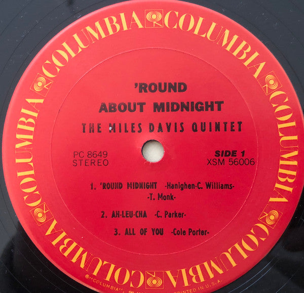 Miles Davis - 'Round About Midnight (LP, Album, RE)