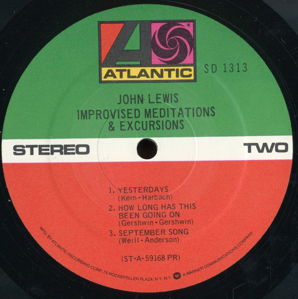 John Lewis (2) - Improvised Meditations & Excursions(LP, Album, RE,...
