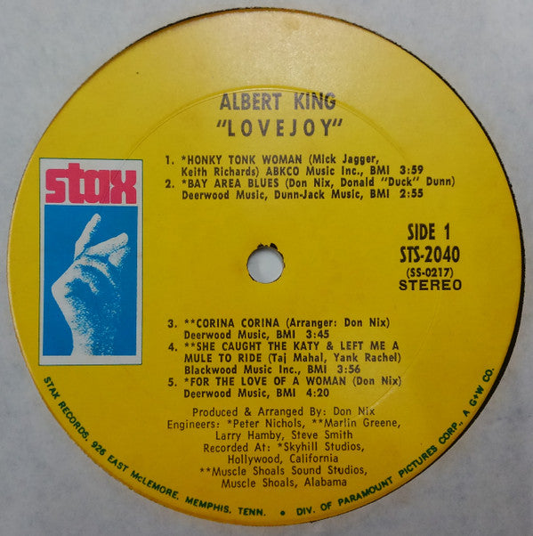 Albert King - Lovejoy (LP, Album, Gat)