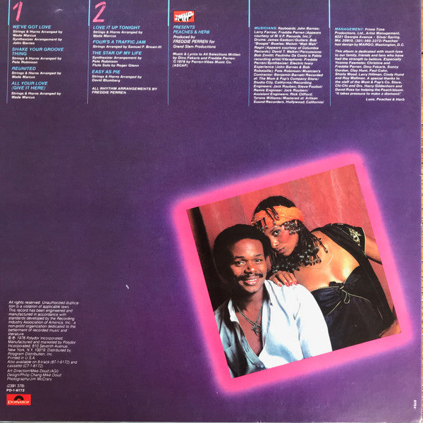 Peaches & Herb - 2 Hot! (LP, Album, Pit)